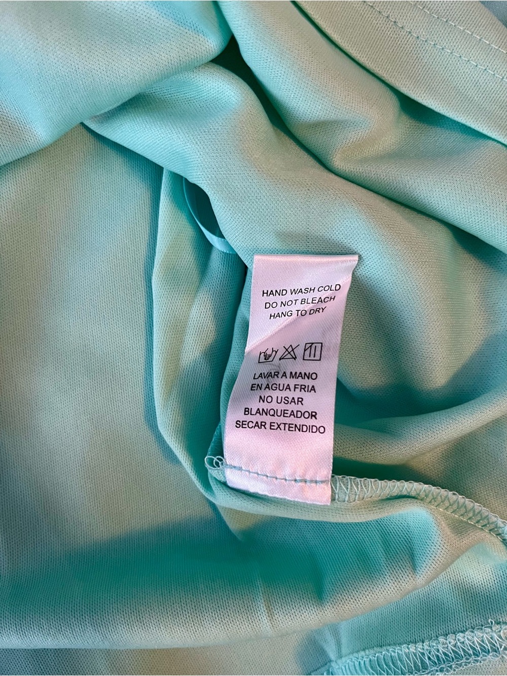 NWT Doe & Rae Mint Pleated Halter Tank with Pleats & Bow Tie in Aqua Green - Picture 4 of 6